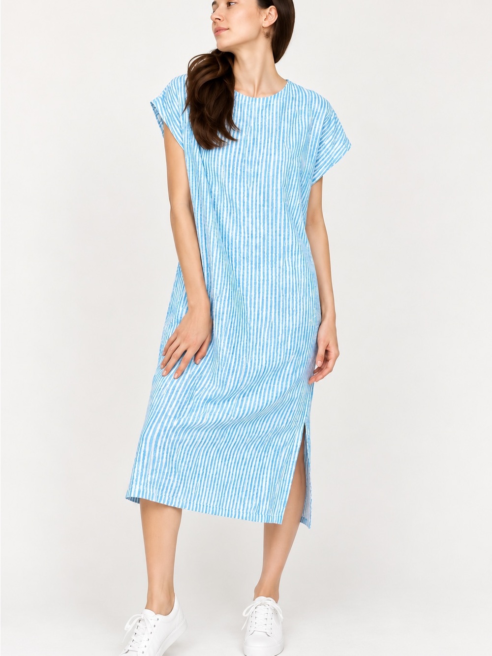 Smash + Tess The Fresh Shift Dress Blue White Stripe 2XS